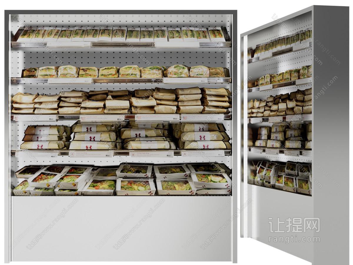 现代超市食物保鲜冷藏柜