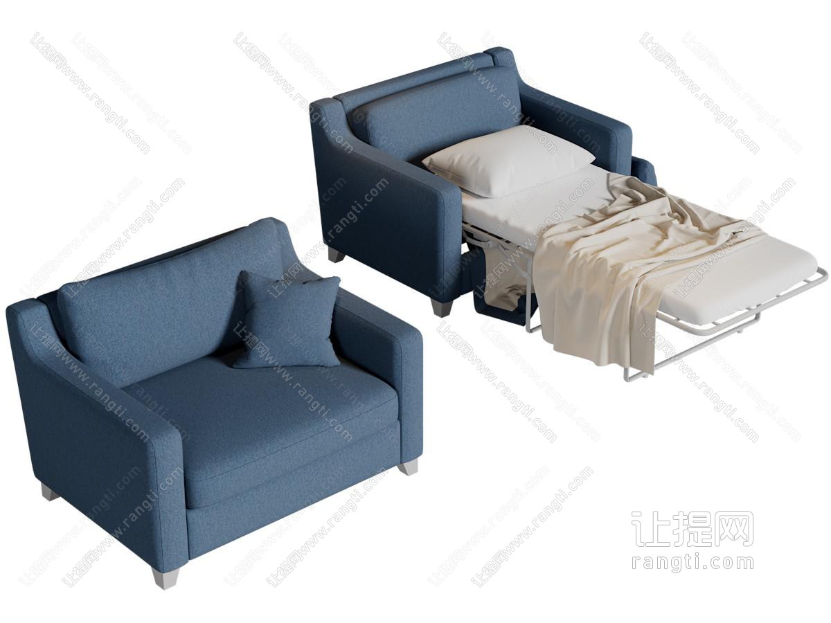 现代可伸缩的休闲单人沙发