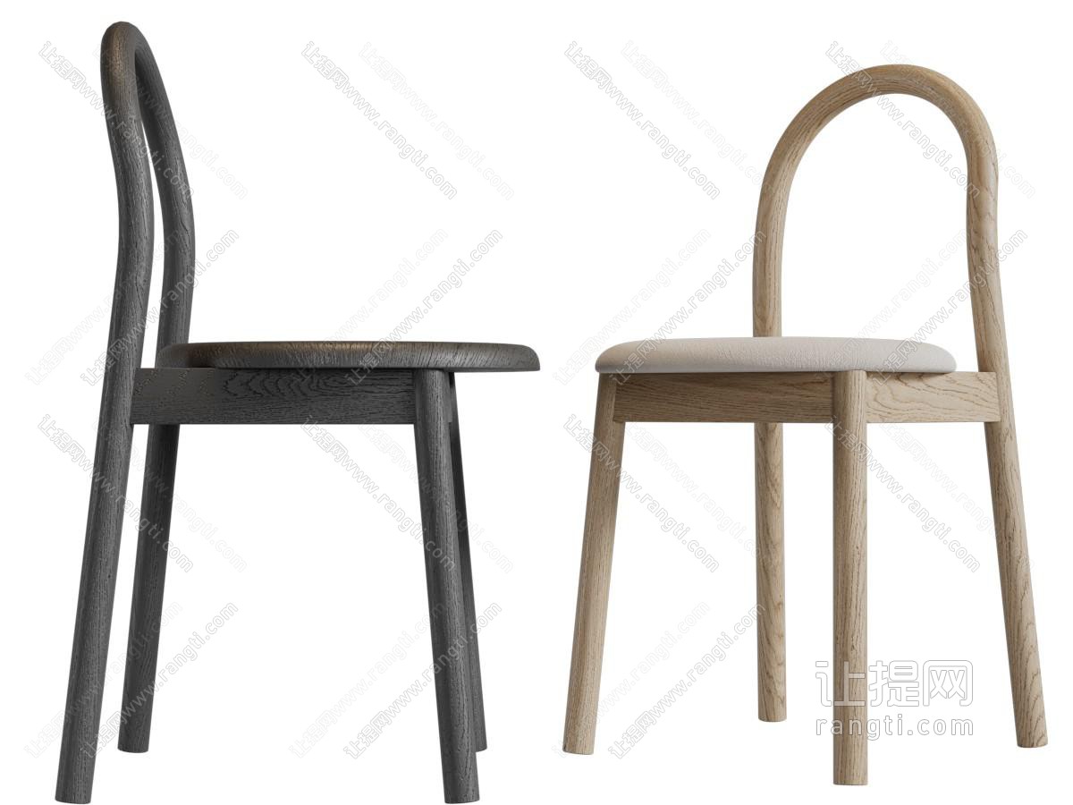 北欧实木休闲椅子餐椅