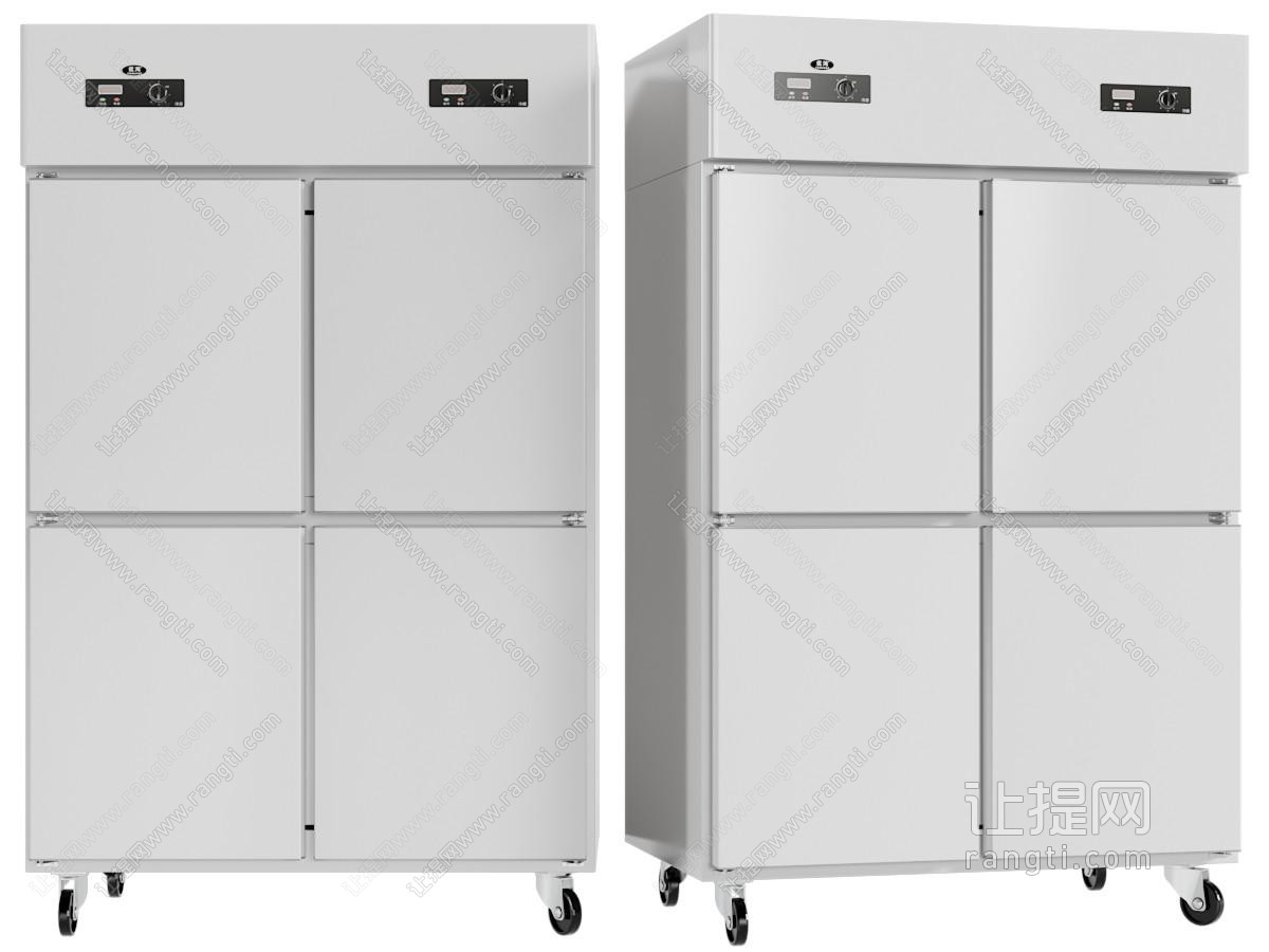 现代双门立式冰柜