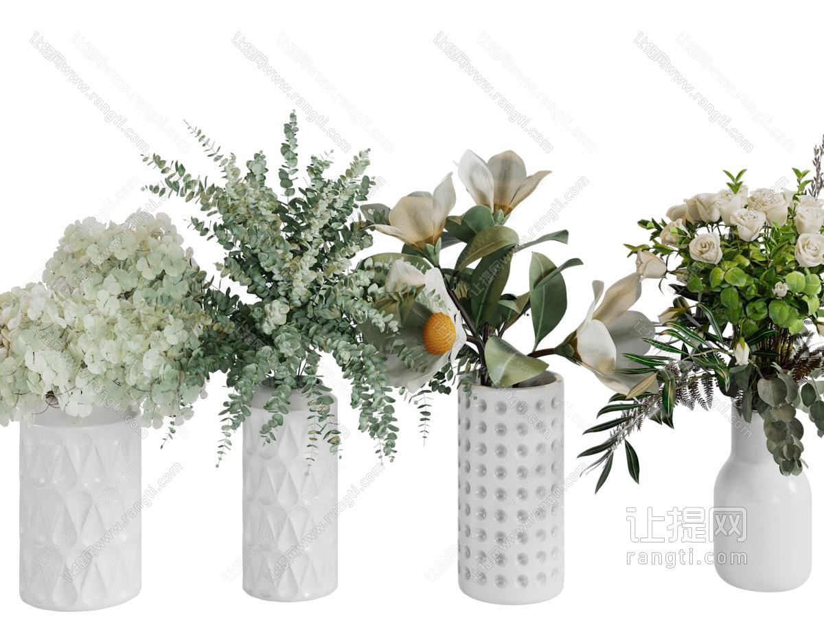 现代陶瓷花瓶花卉