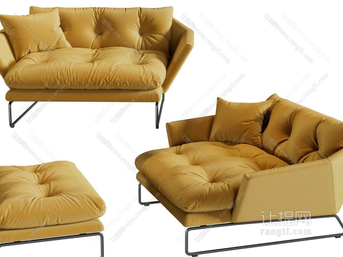 现代布艺休闲沙发椅子