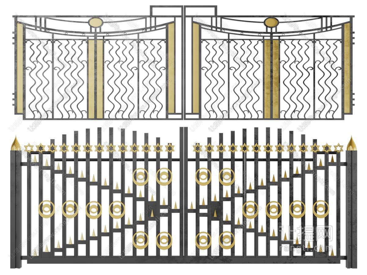现代铁艺围栏大门