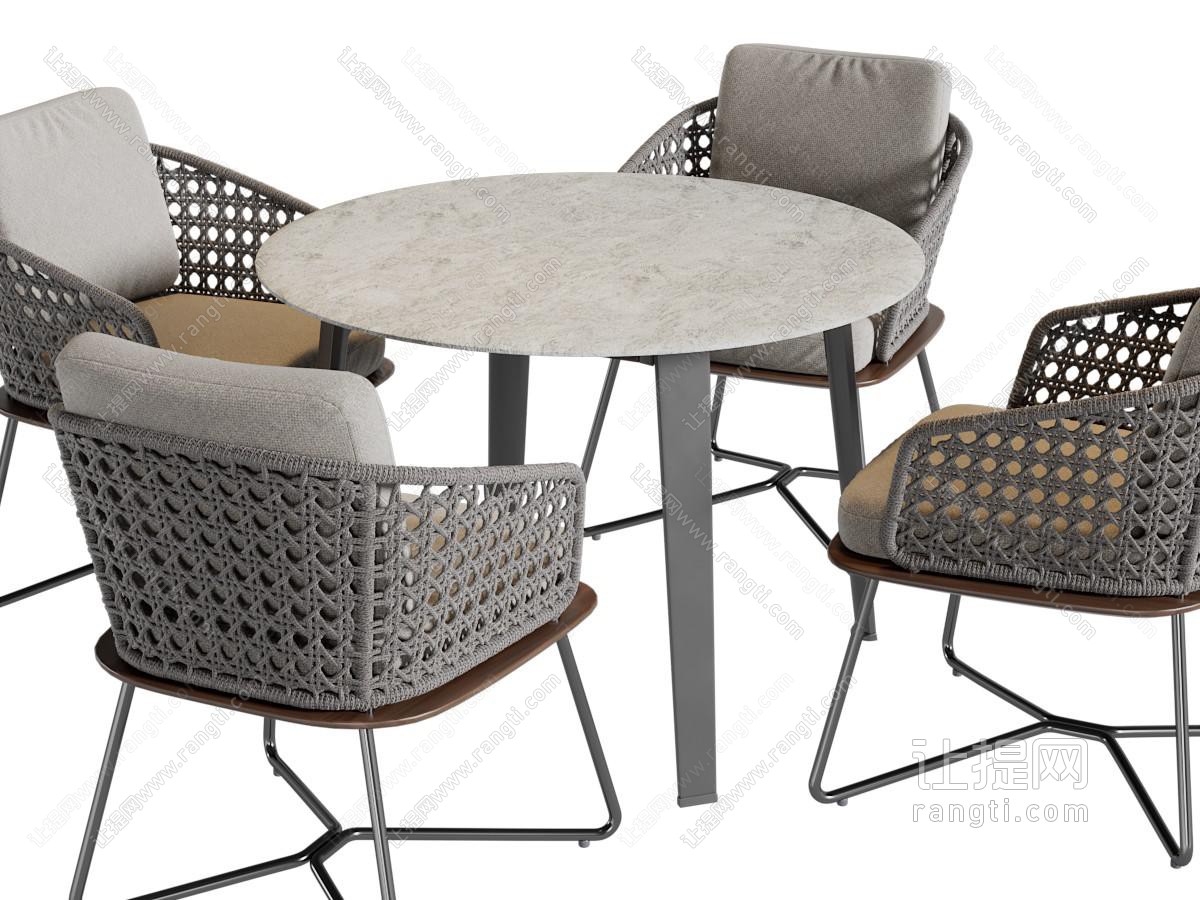 现代户外餐桌椅组合