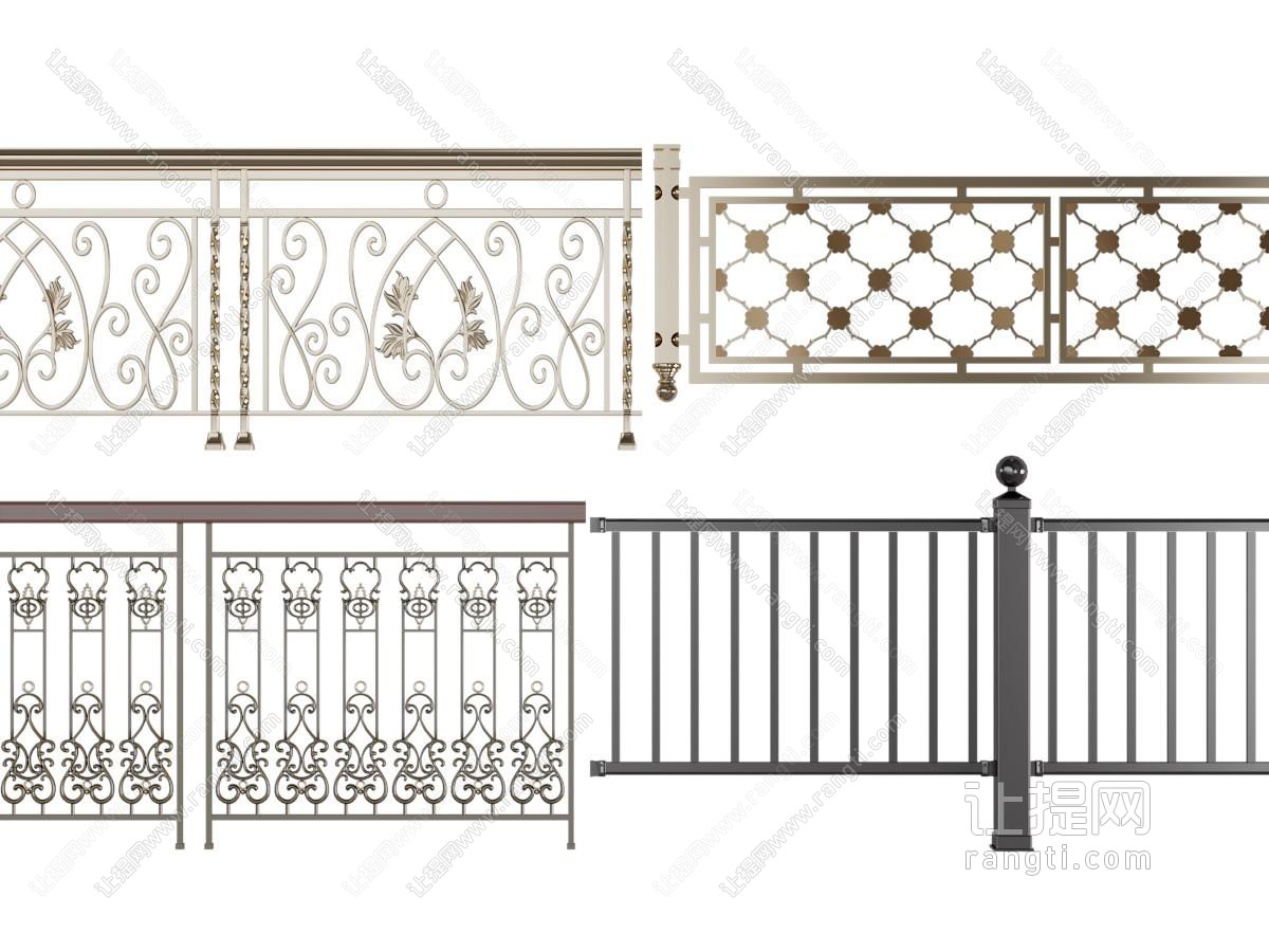 欧式铁艺雕花栏杆、护栏