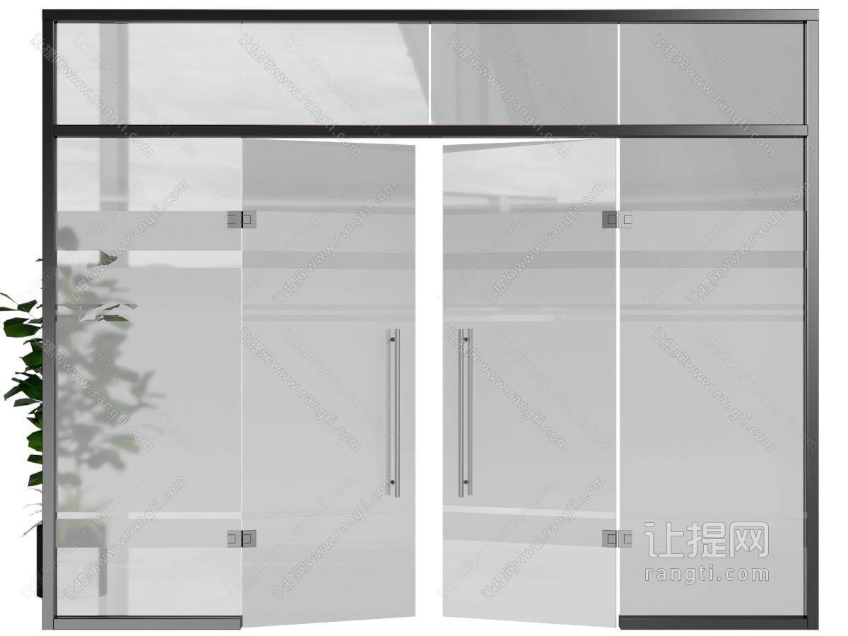 现代办公玻璃隔断、大门