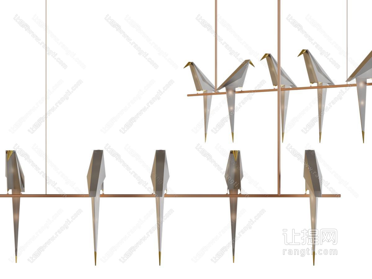 现代小鸟造型的吊灯