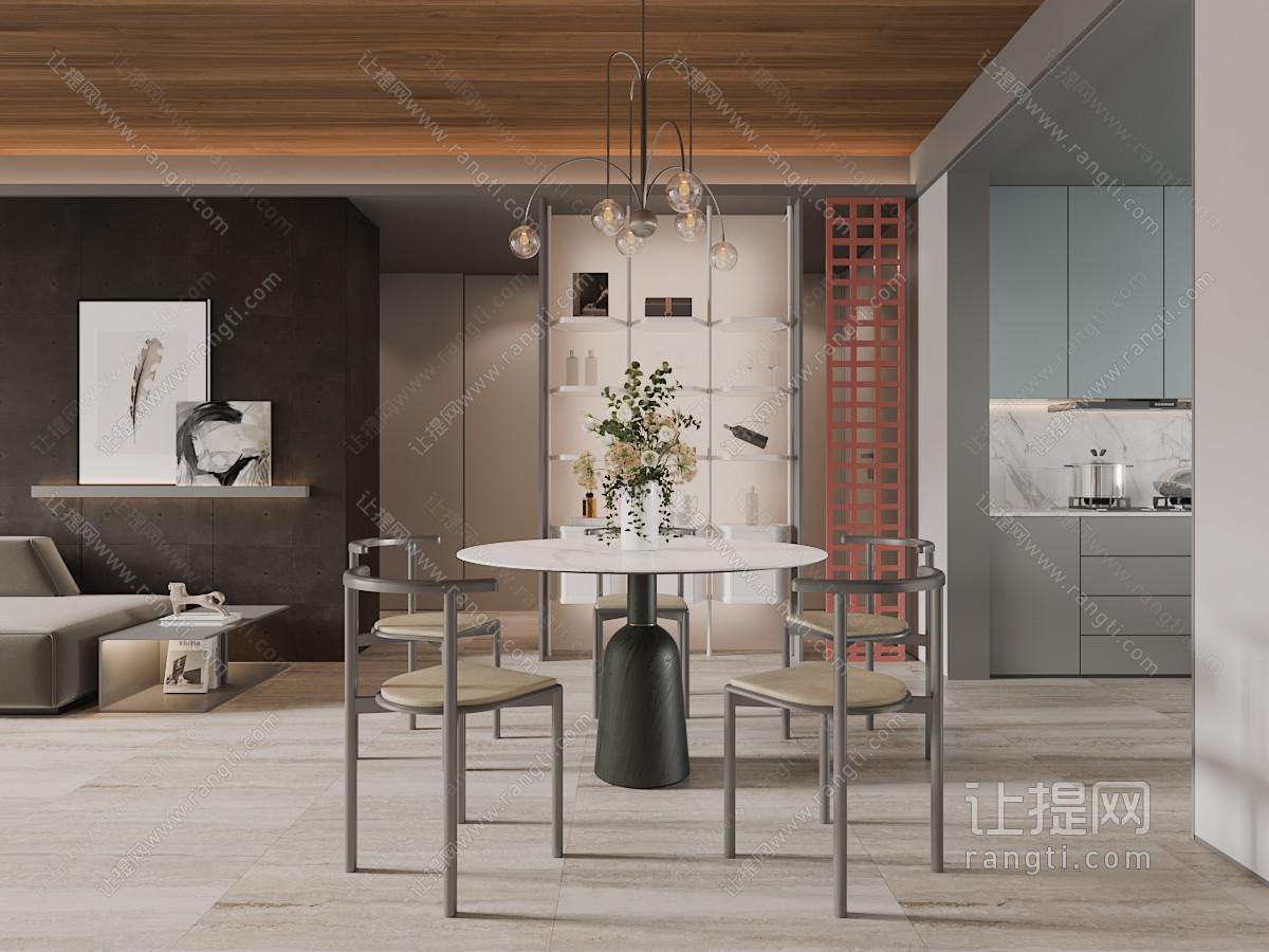 现代餐厅厨房