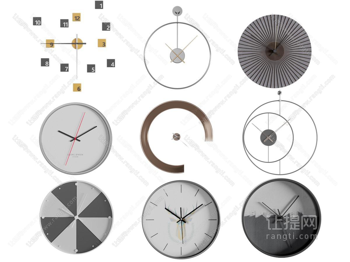 现代墙饰挂件、钟表