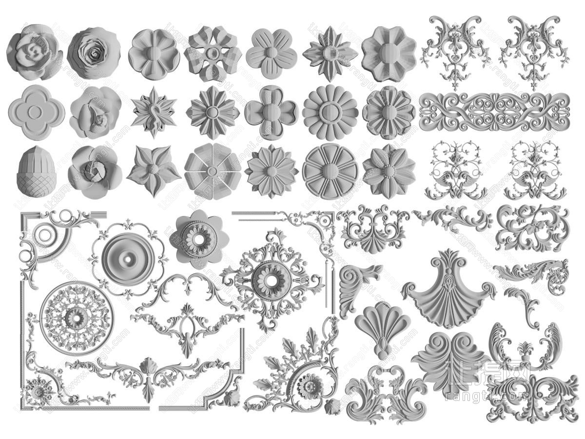 欧式石膏雕花装饰构件