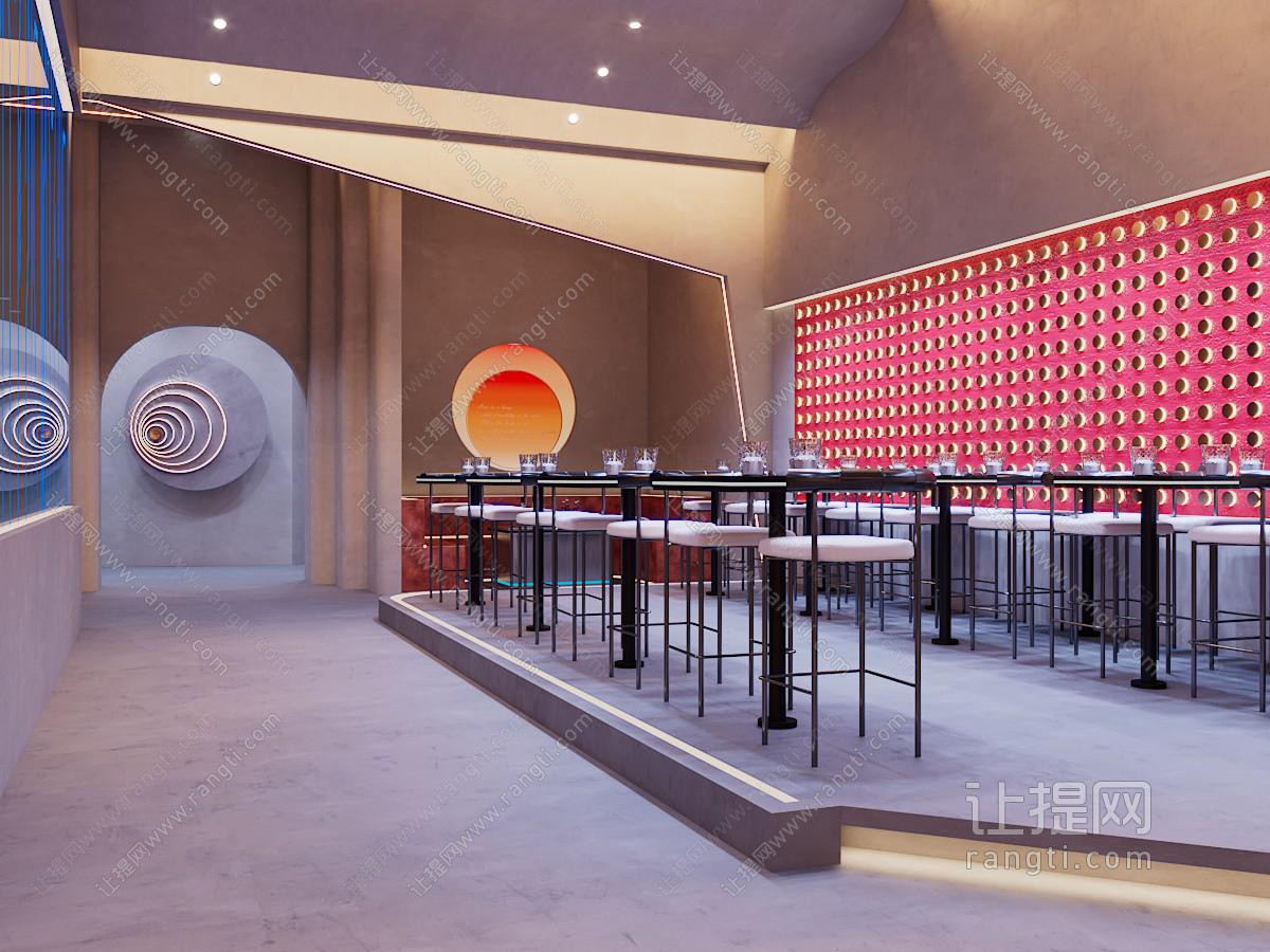 工业loft饭店餐馆就餐区