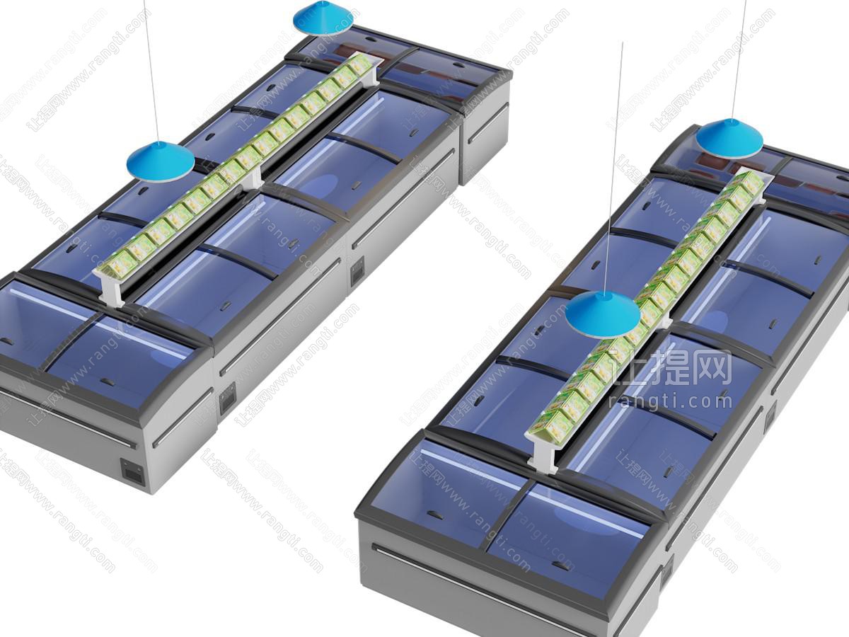 现代生鲜超市保鲜柜、冰箱