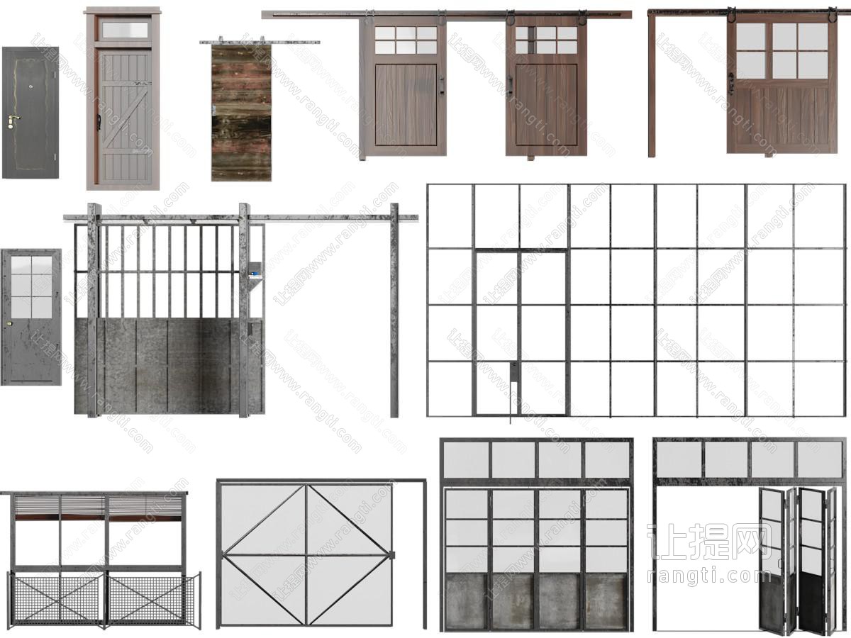 工业loft轨道推拉门、大门