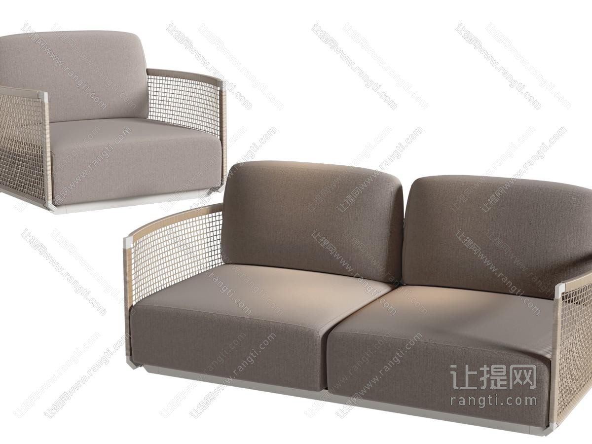 现代双人、单人沙发