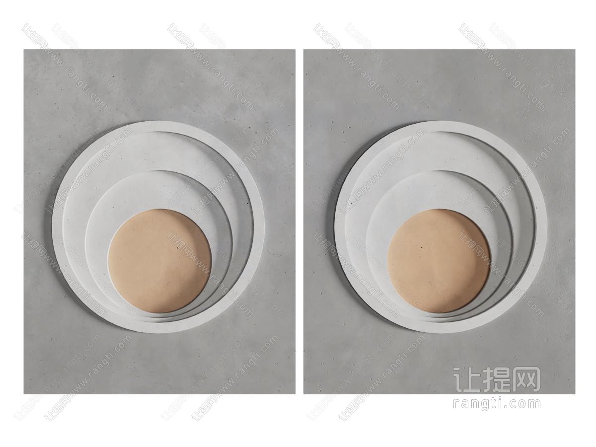 侘寂风立体装饰挂画