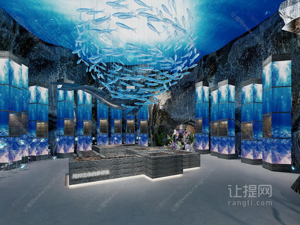 现代海洋生物展厅展览、海洋馆