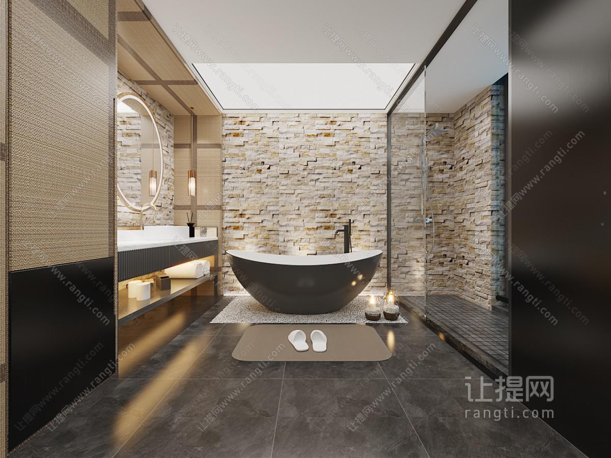 新中式卫浴间、洗手间