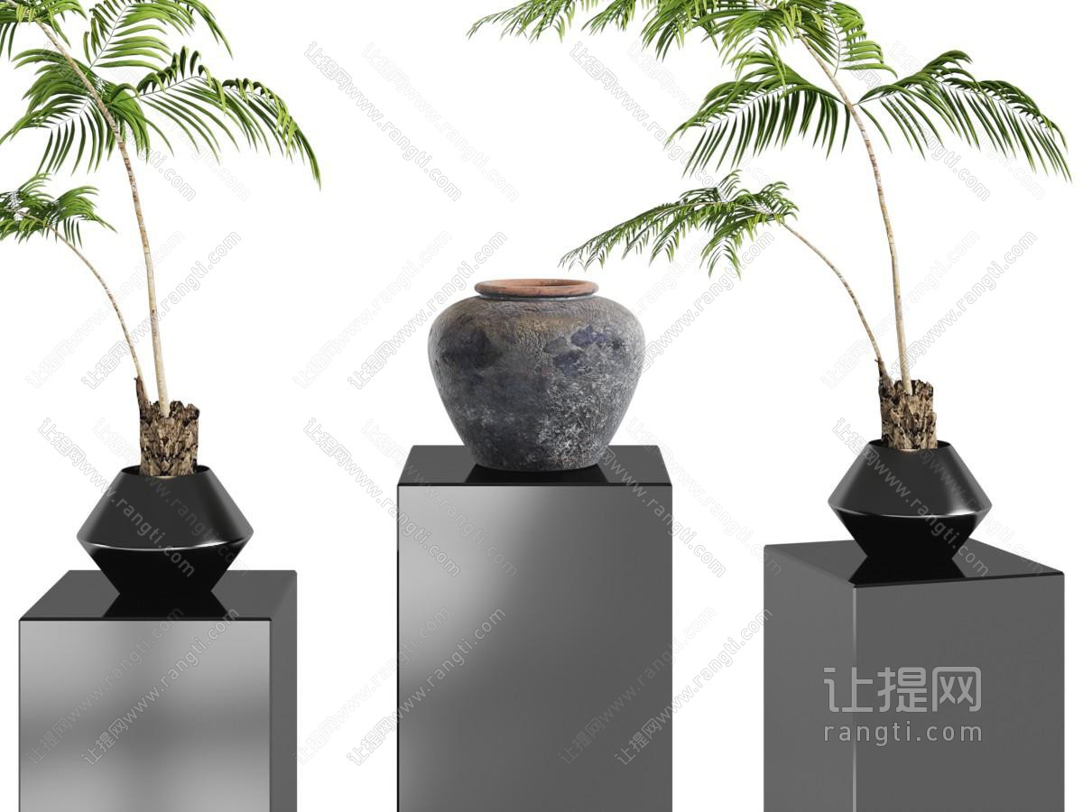 新中式陶艺器皿、盆景盆栽摆件组合