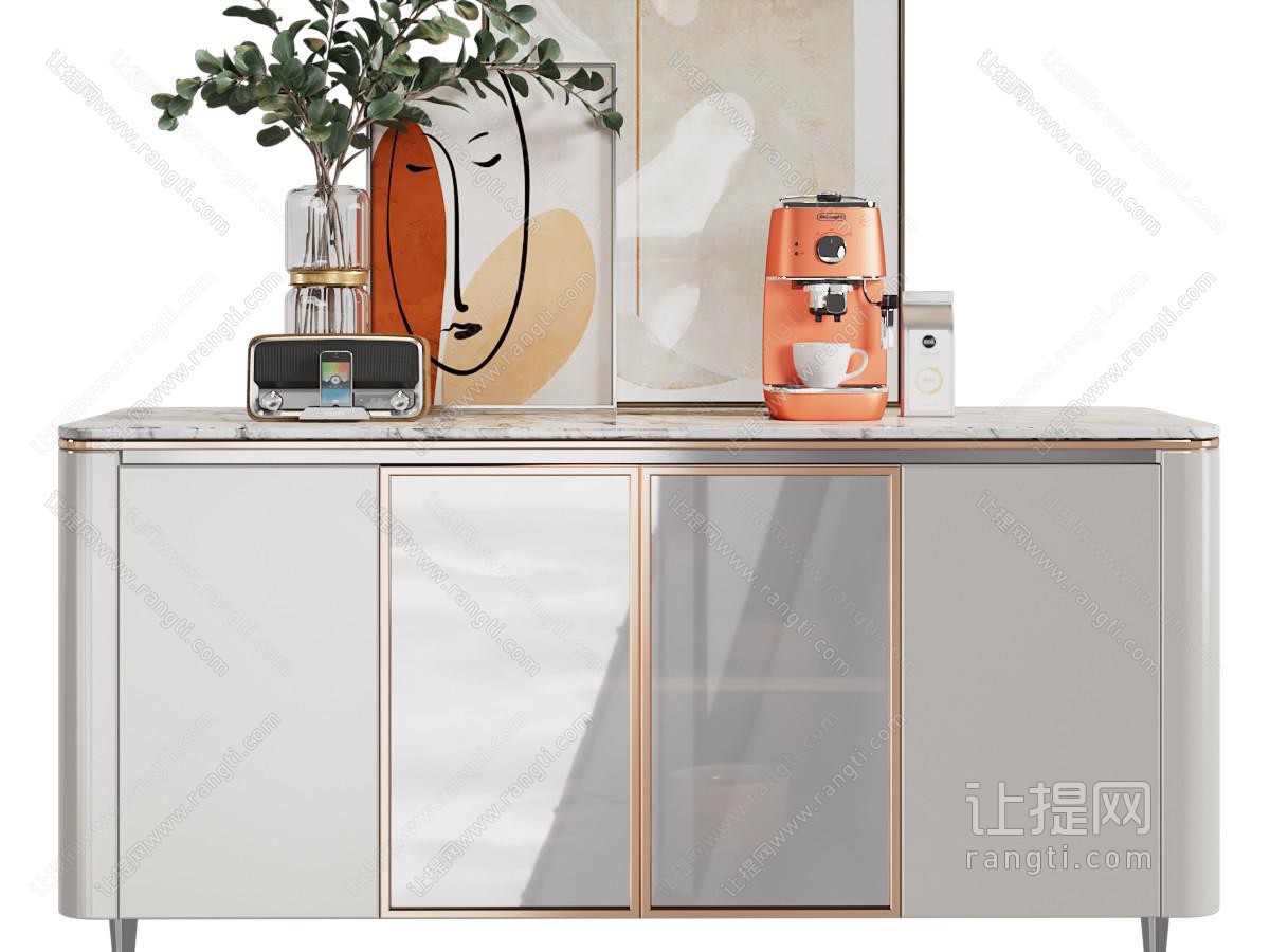 现代轻奢玄关柜、边柜
