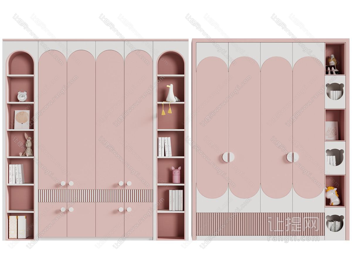 现代儿童装饰衣柜