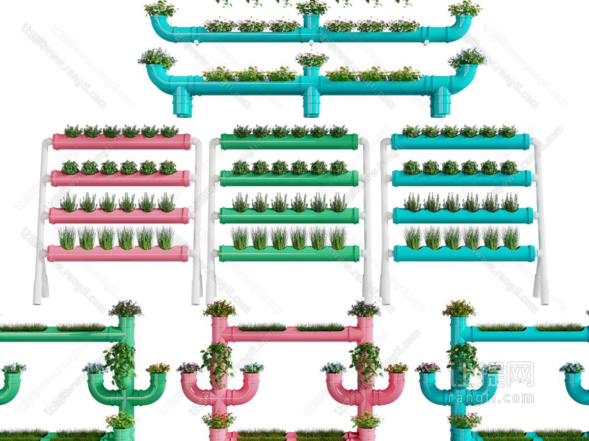 现代植物盆栽、栽培设备