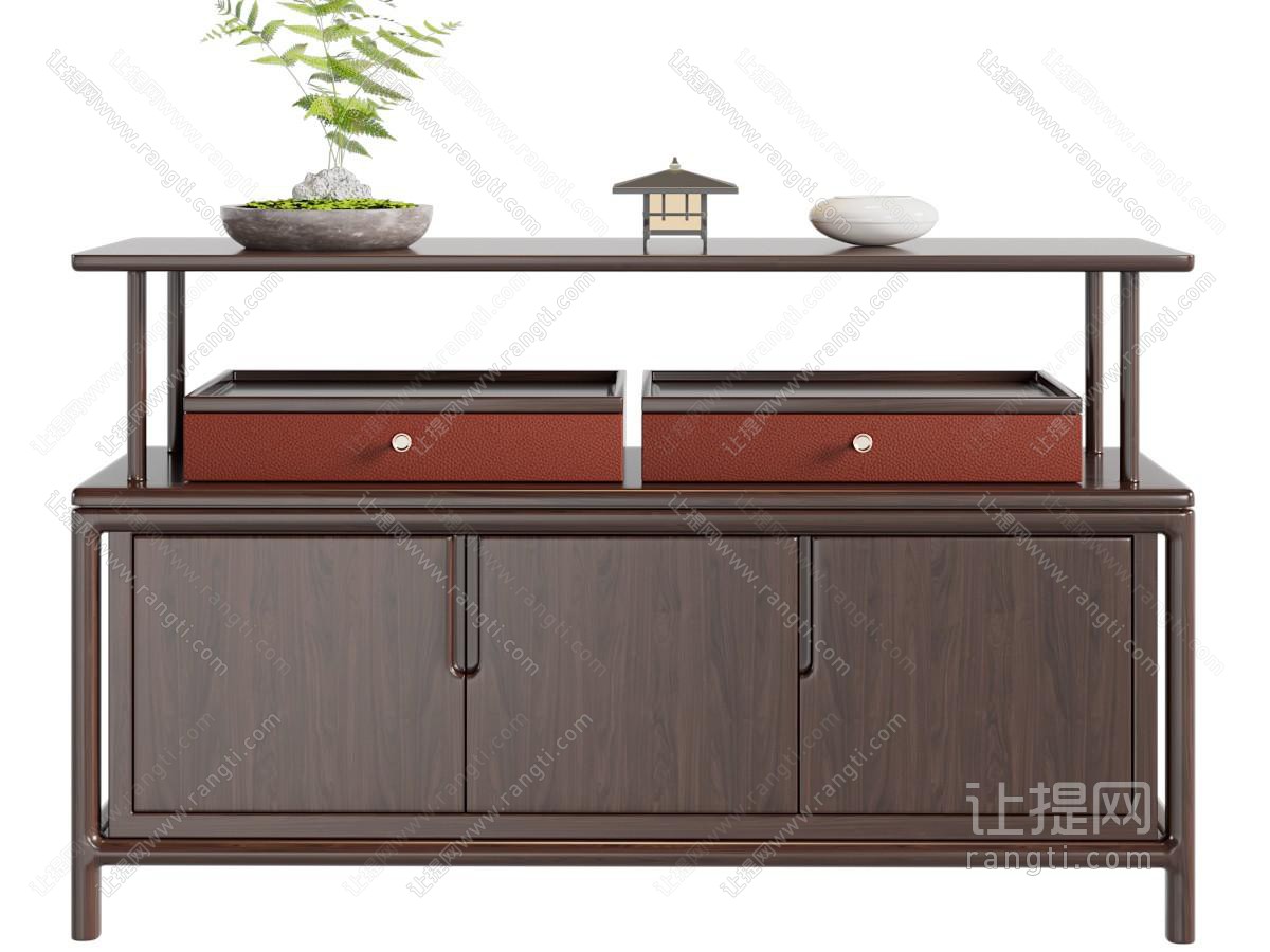 新中式玄关柜、边柜