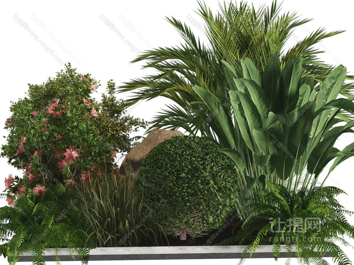 现代户外花坛花草植物景观小品