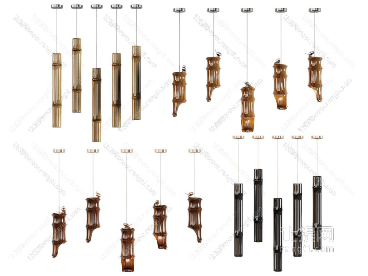 新中式竹节造吊灯