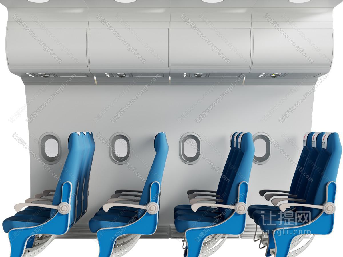 现代飞机舱排椅