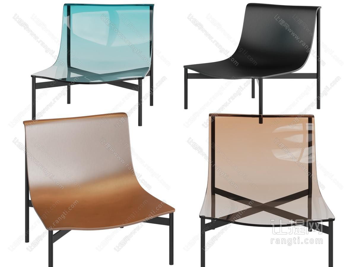 现代透明休闲椅子