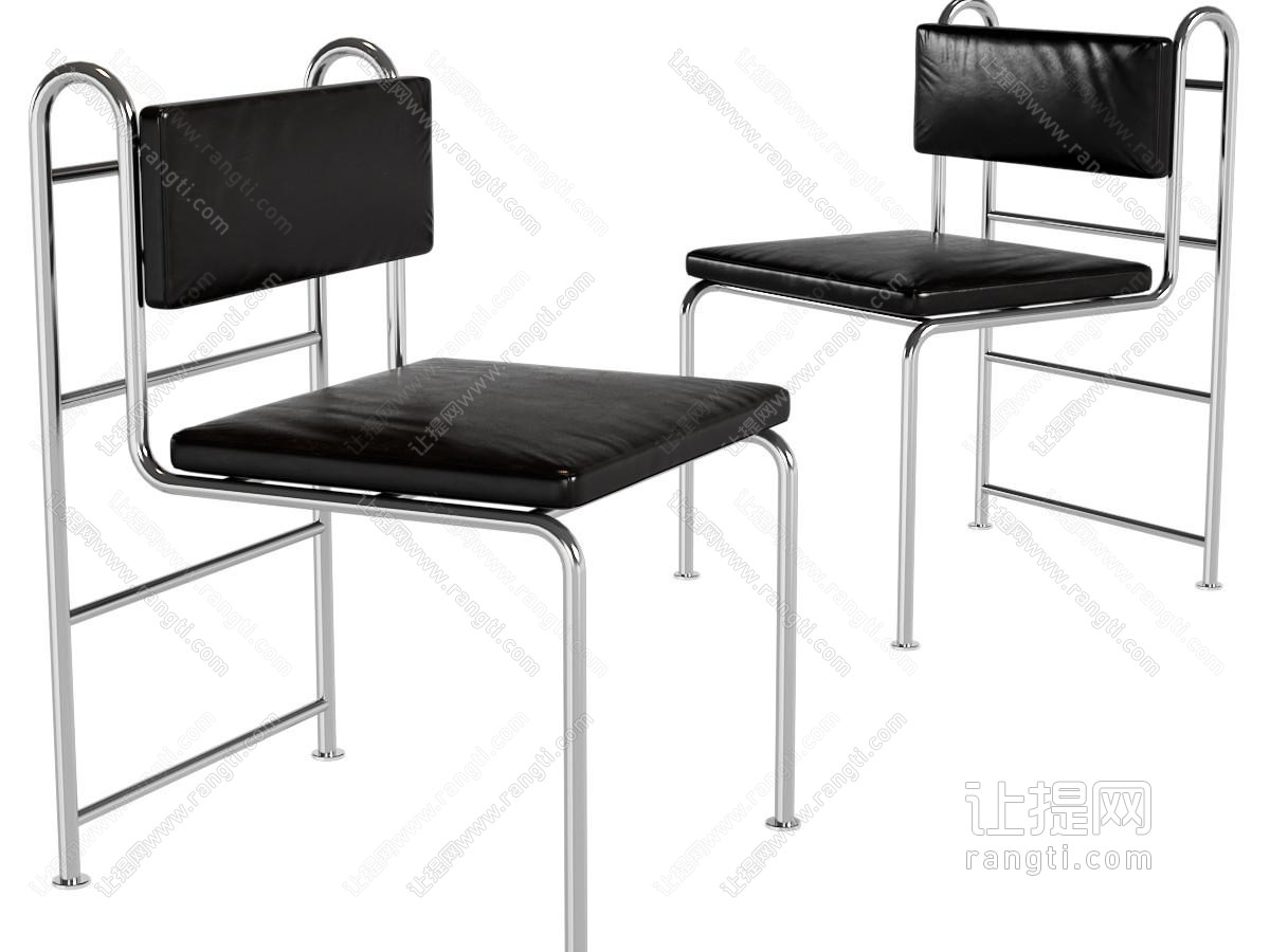 现代不锈钢支架休闲椅子