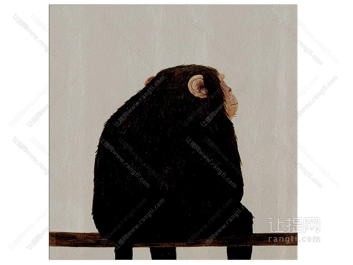 现代大猩猩装饰挂画