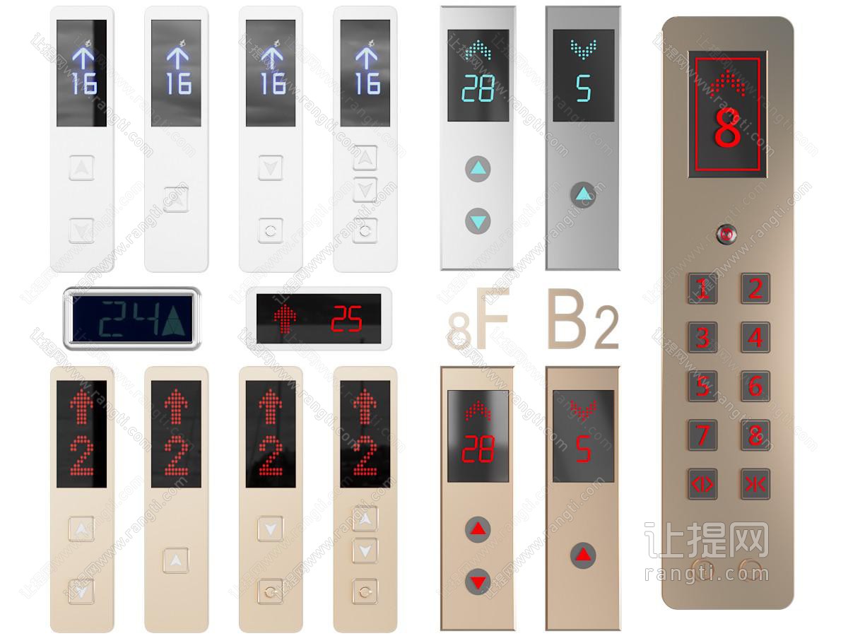 现代电梯指示灯、箭头按钮