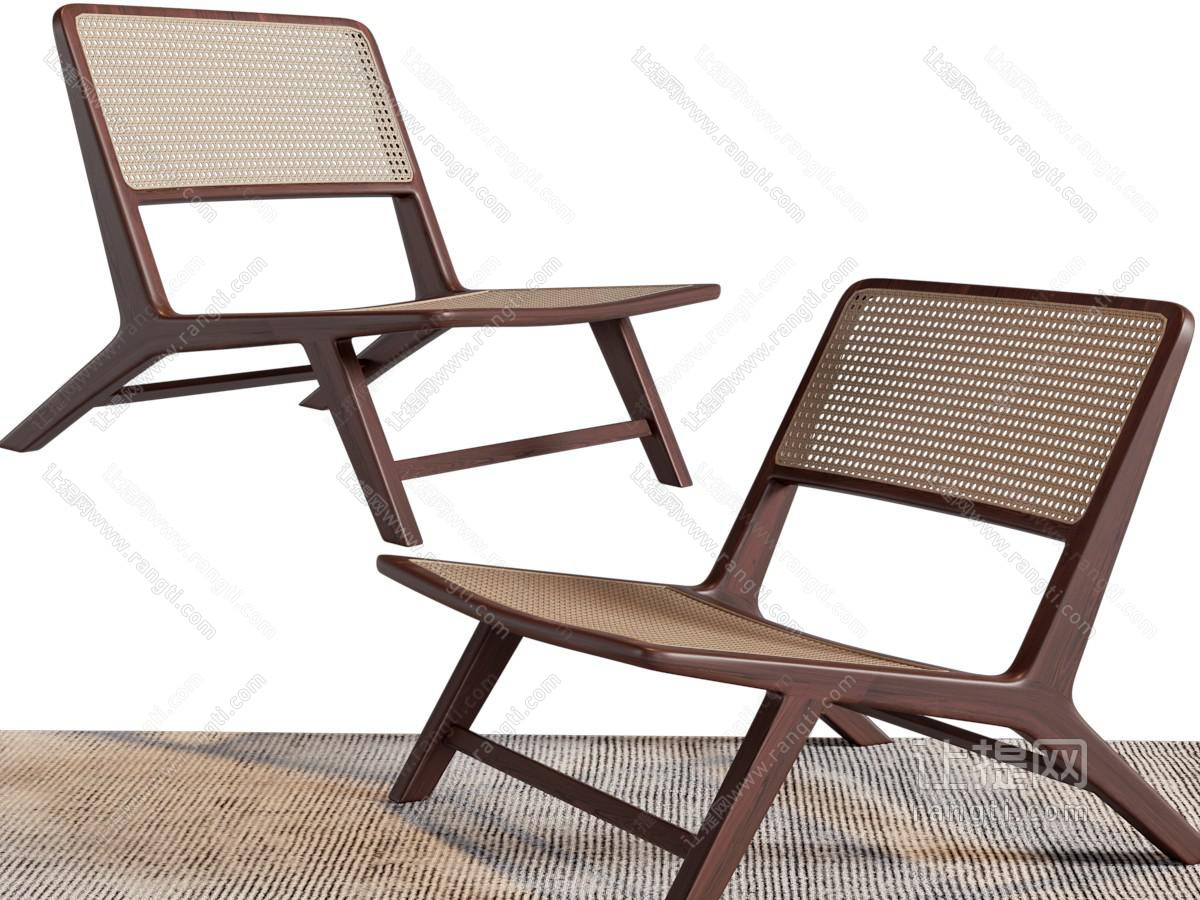 现代实木休闲椅子