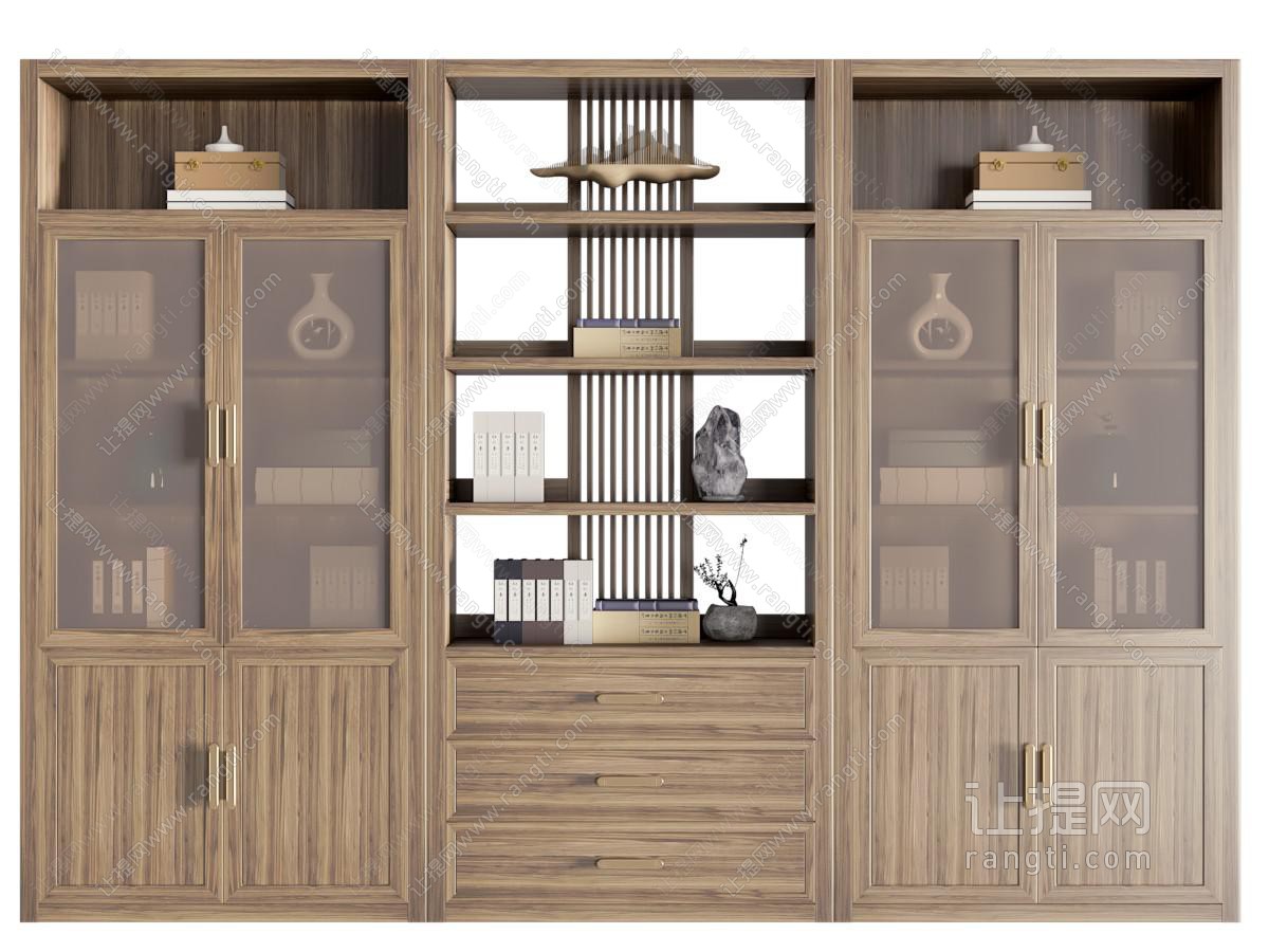 新中式实木装饰柜