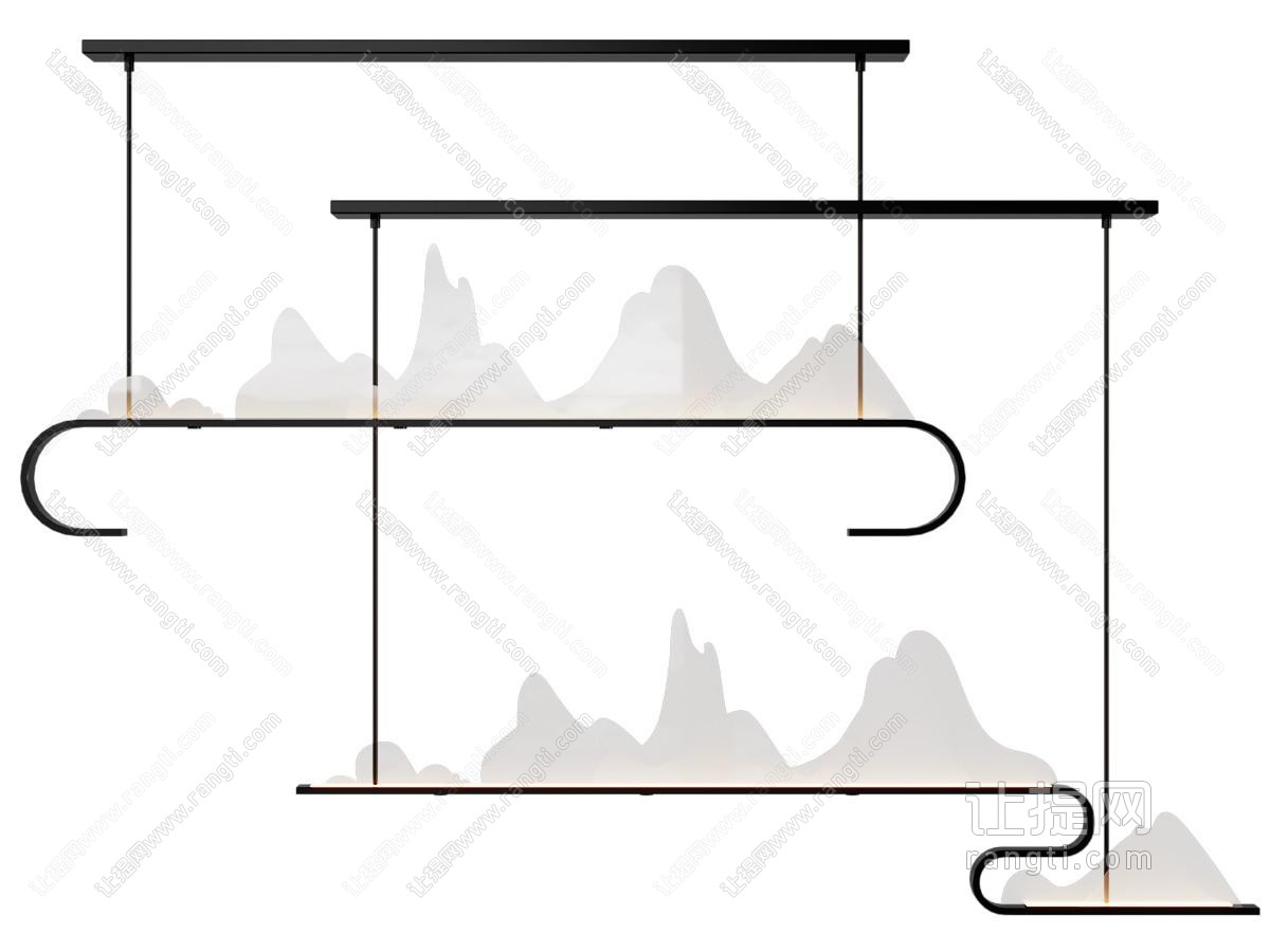 新中式山脉装饰吊灯