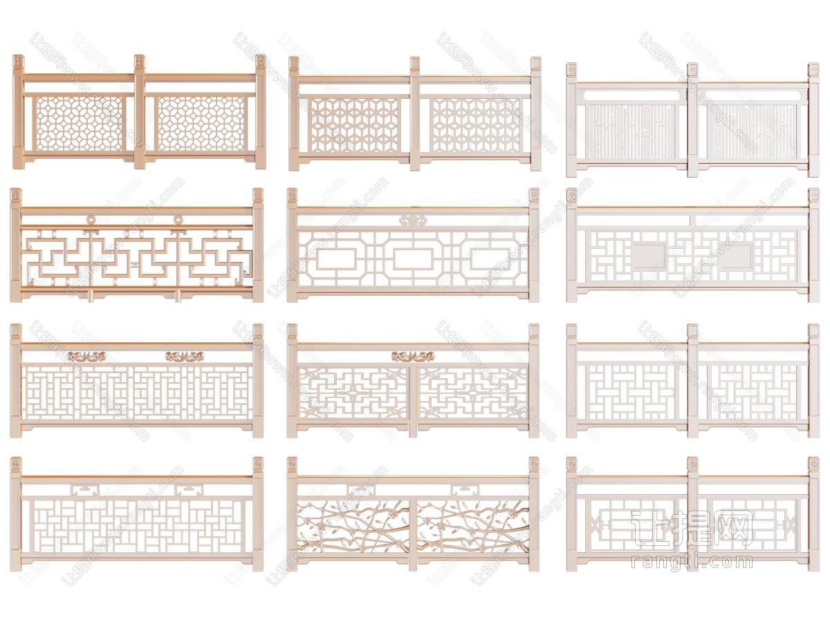 新中式栏杆、护栏