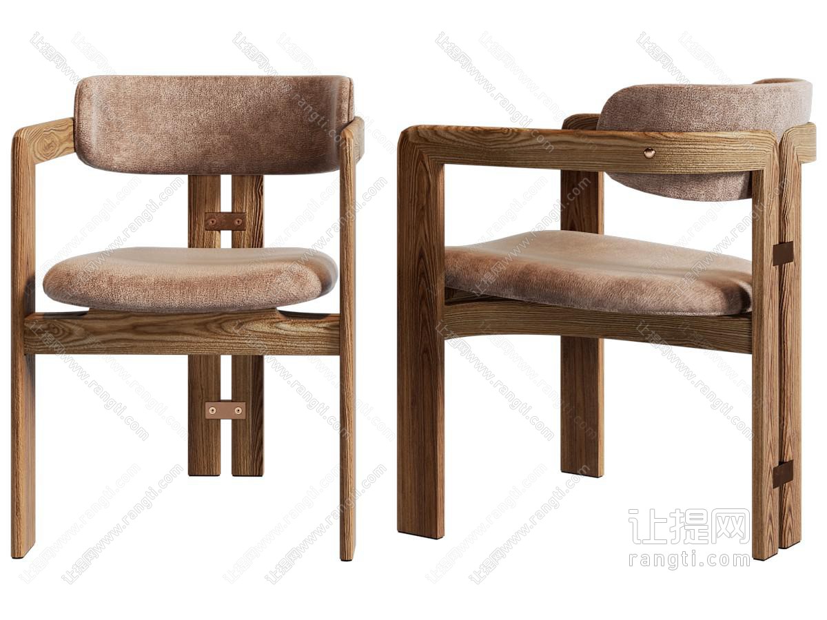 现代实木边框的休闲椅子、扶手椅