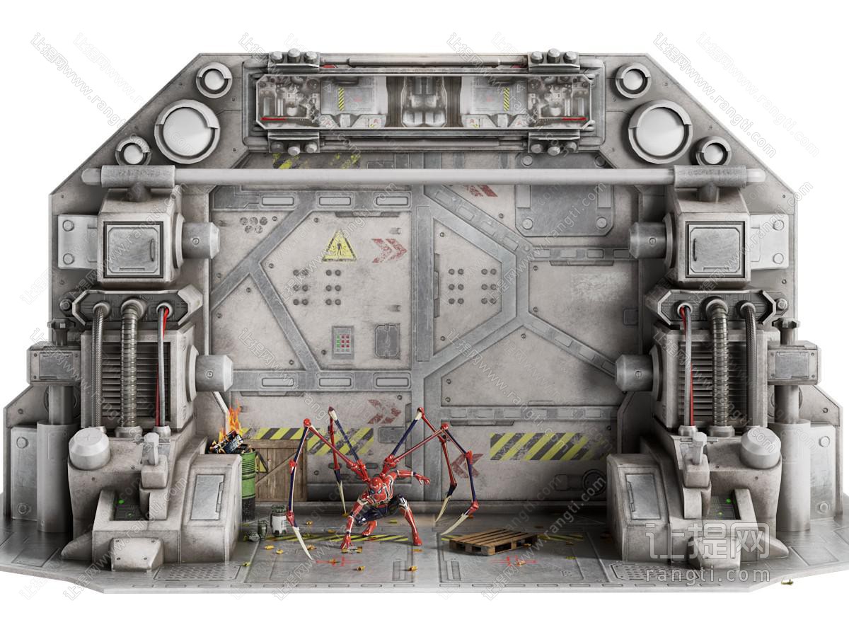 工业风loft蜘蛛侠游戏影视角色