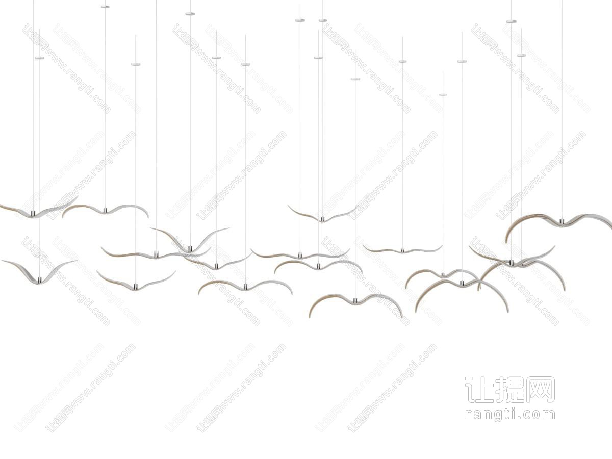 现代飞鸟造的吊灯
