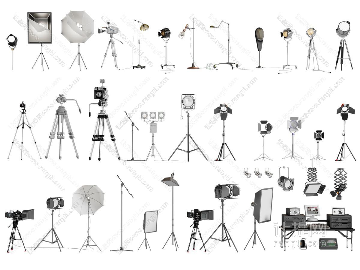 现代补光灯、照相机摄影器材