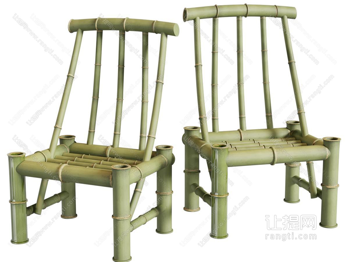 新中式竹编休闲椅子