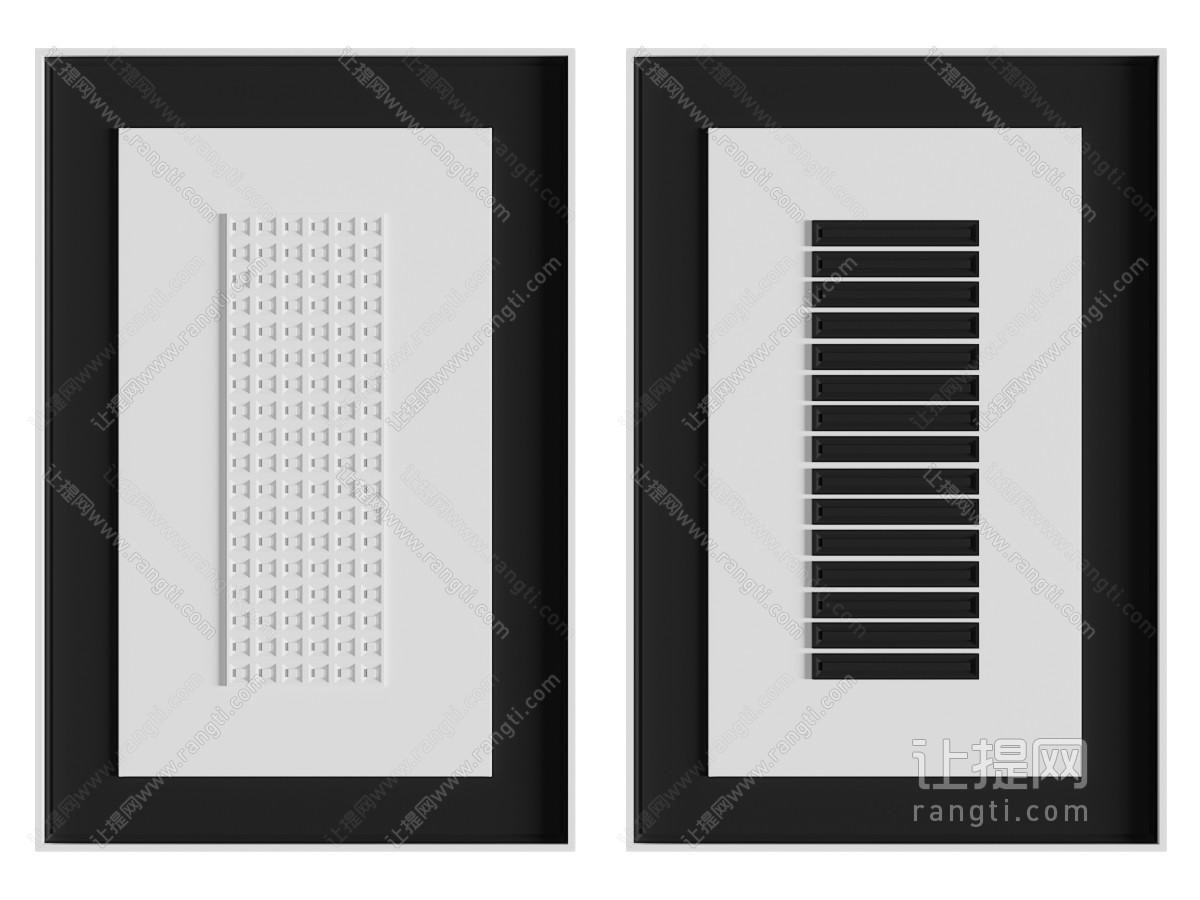 现代黑白装饰挂画