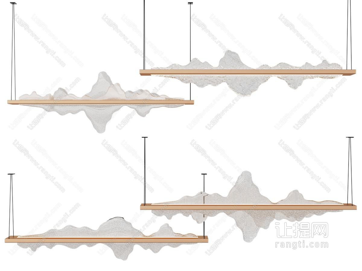 新中式山脉吊灯