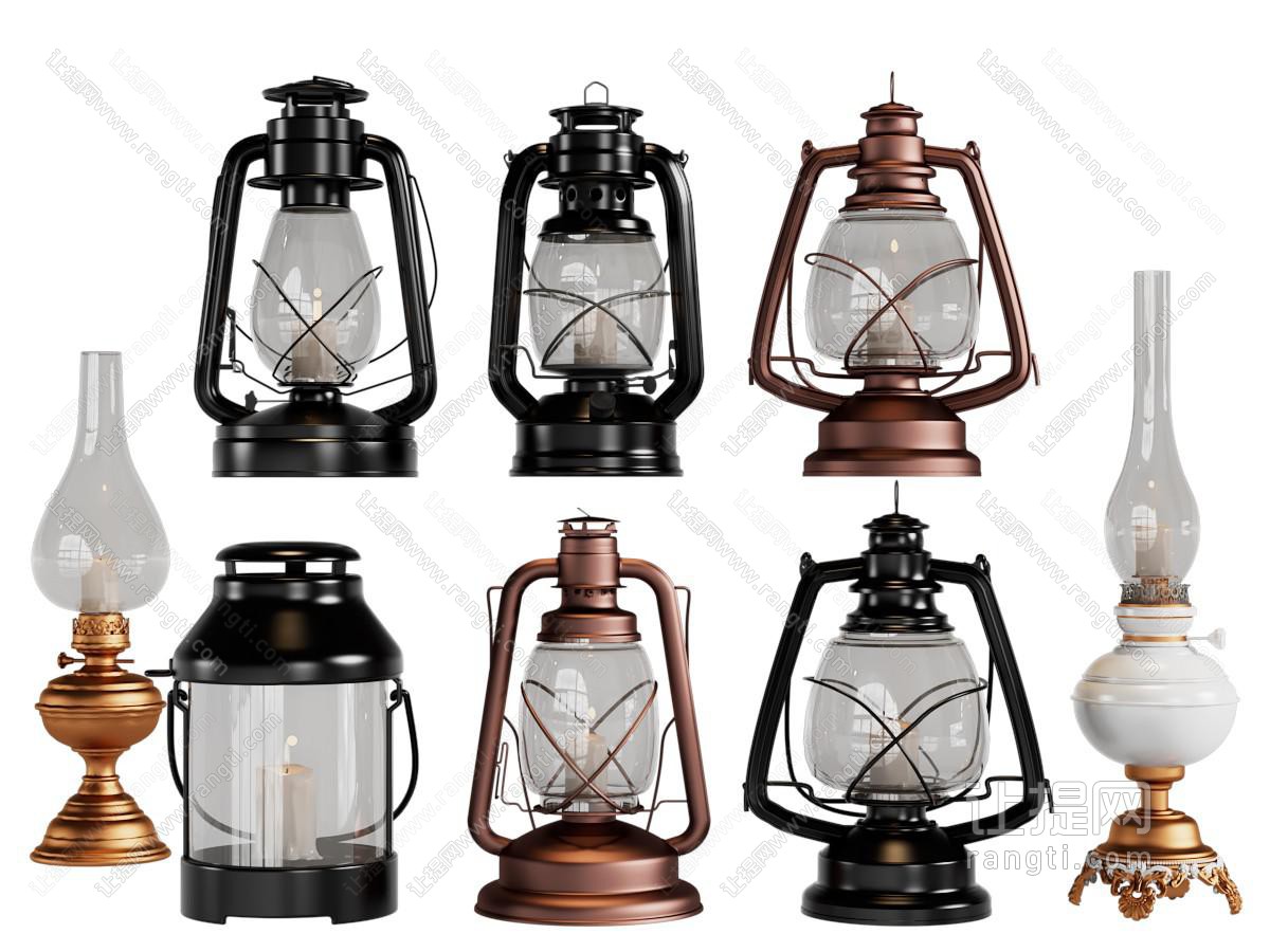 现代复古煤油灯造的台灯