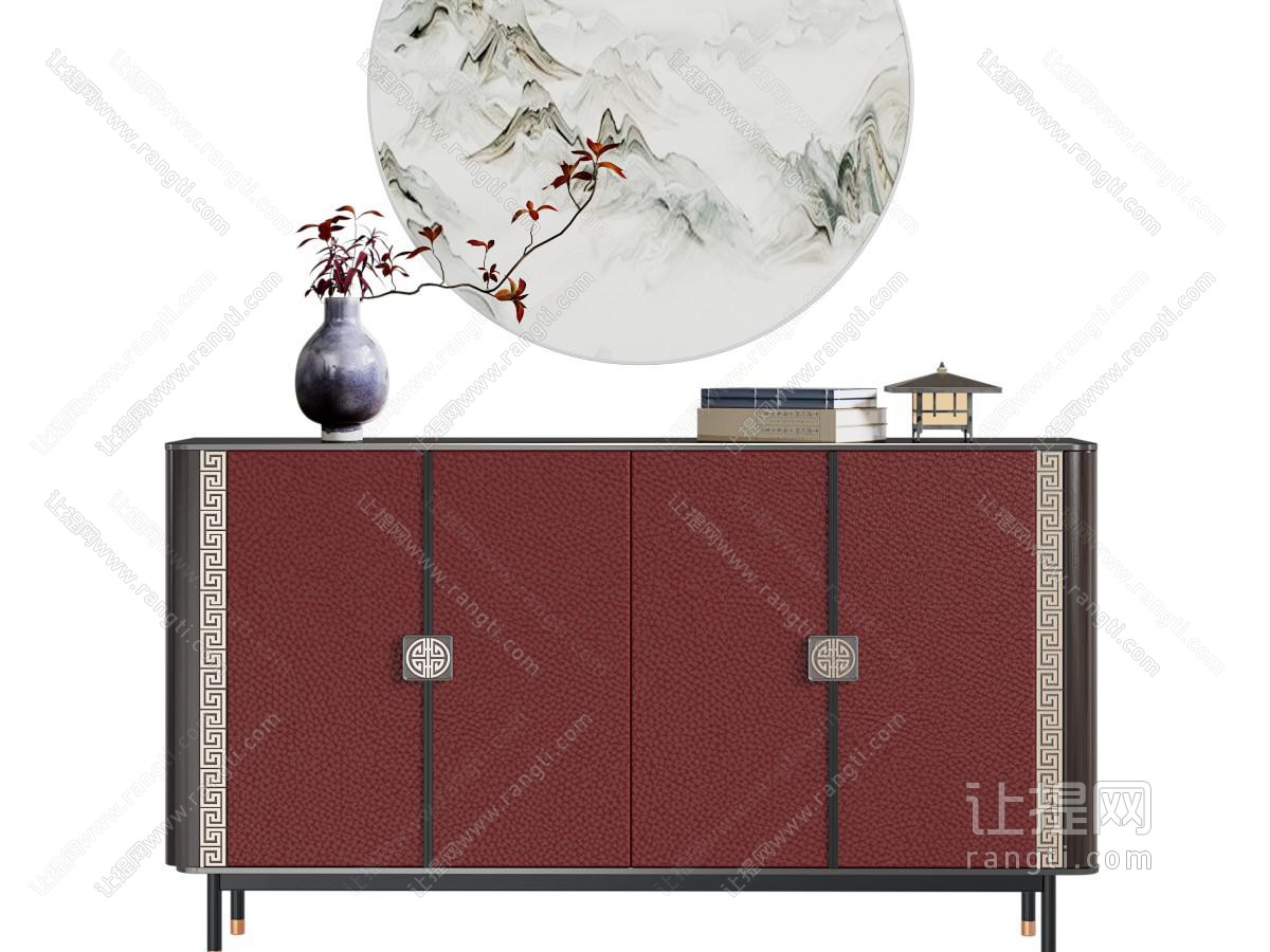 新中式玄关柜、边柜
