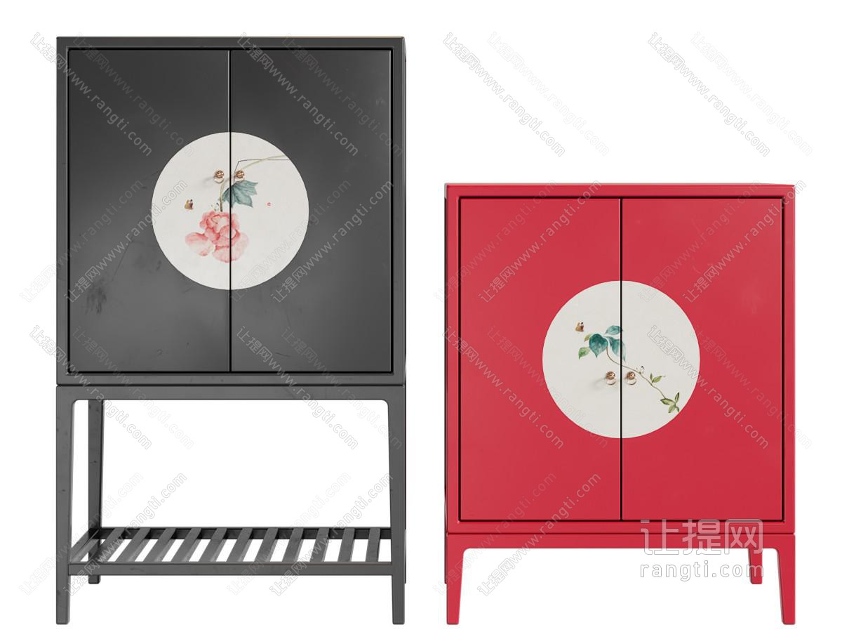 新中式边柜、玄关柜