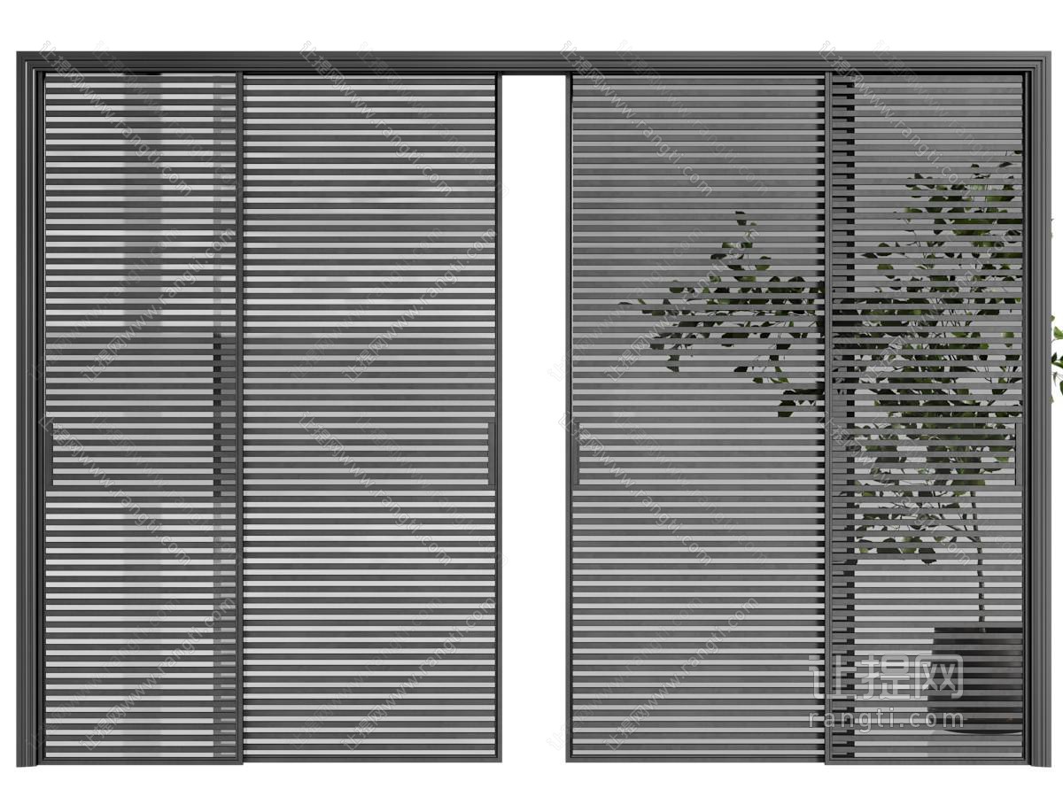 现代百叶推拉门