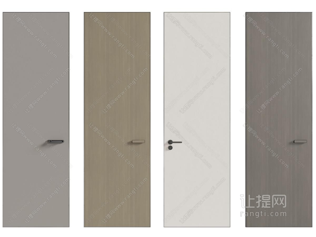 现代单扇平开门