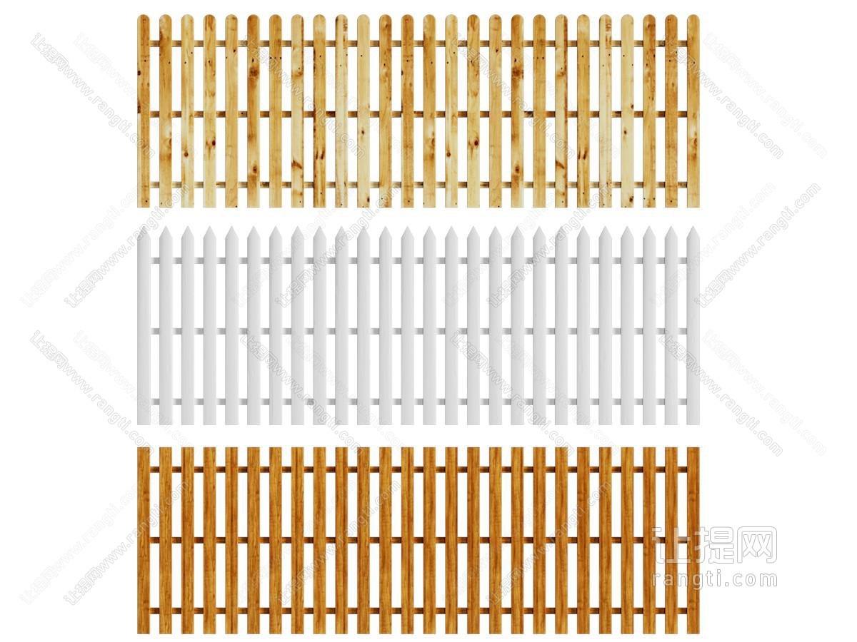 现代实木栅格 木篱笆 栏杆 围栏